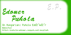 edomer puhola business card